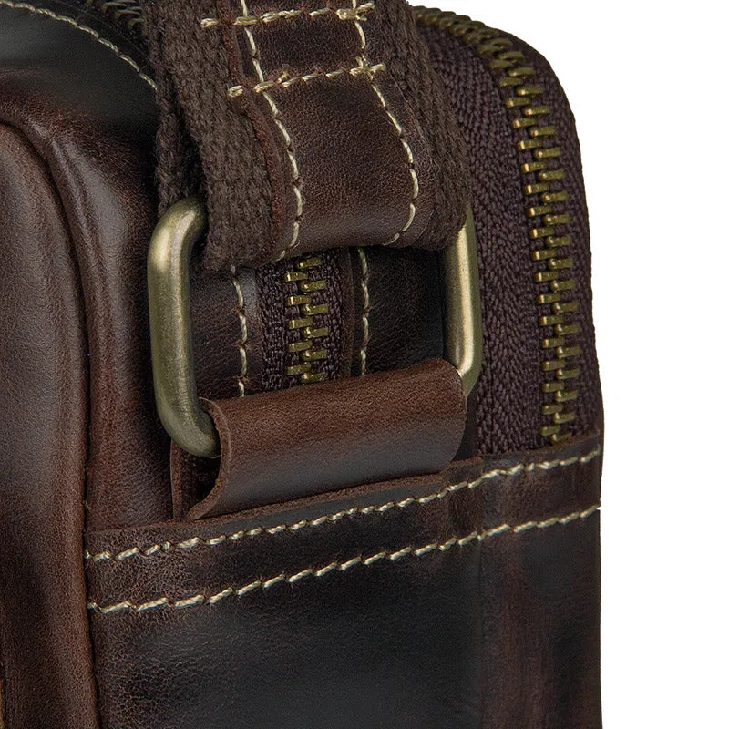 YAAGLE Men's Portable Real Leather Business Shoulder Bag YG1043X