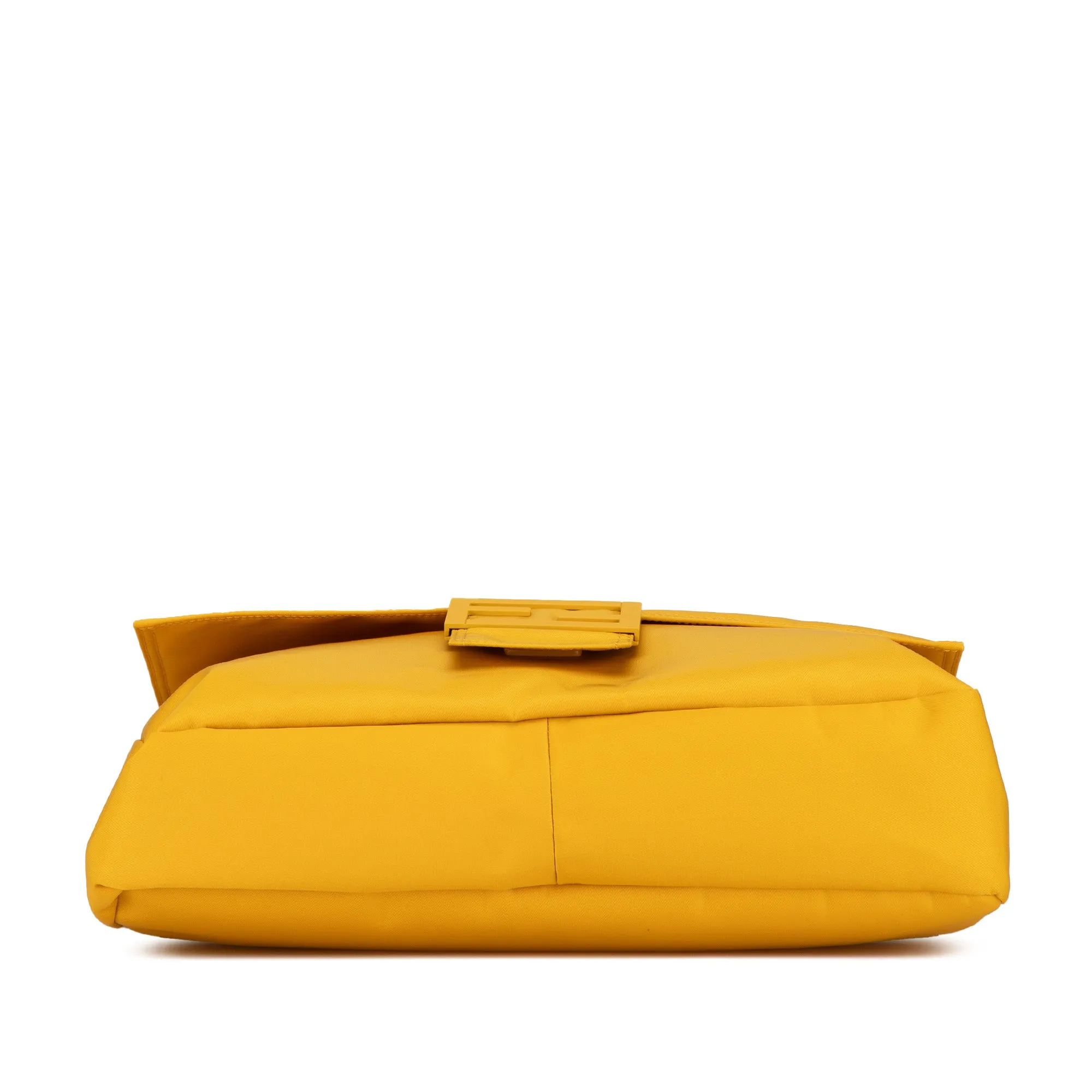 Yellow Fendi Nylon Baguette Messenger Bag Satchel